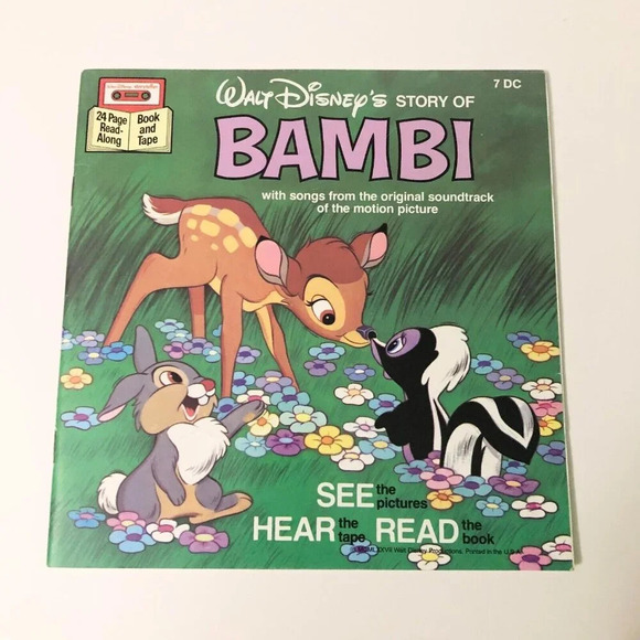 Vintage 1978 Bambi Walt Disneys Storyteller Book only NO  Tape - Picture 1 of 11
